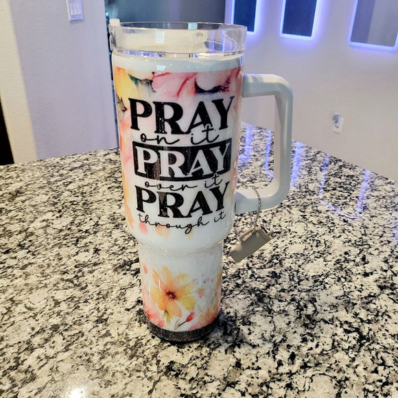 40oz "Pray" Bluetooth Tumbler - Picture 2 of 6